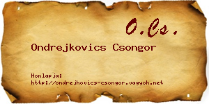 Ondrejkovics Csongor névjegykártya