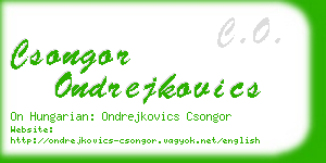 csongor ondrejkovics business card